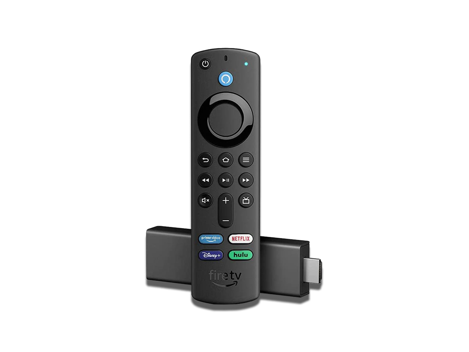 Image Showing Amazon Firestick With Remote Control on The White Background