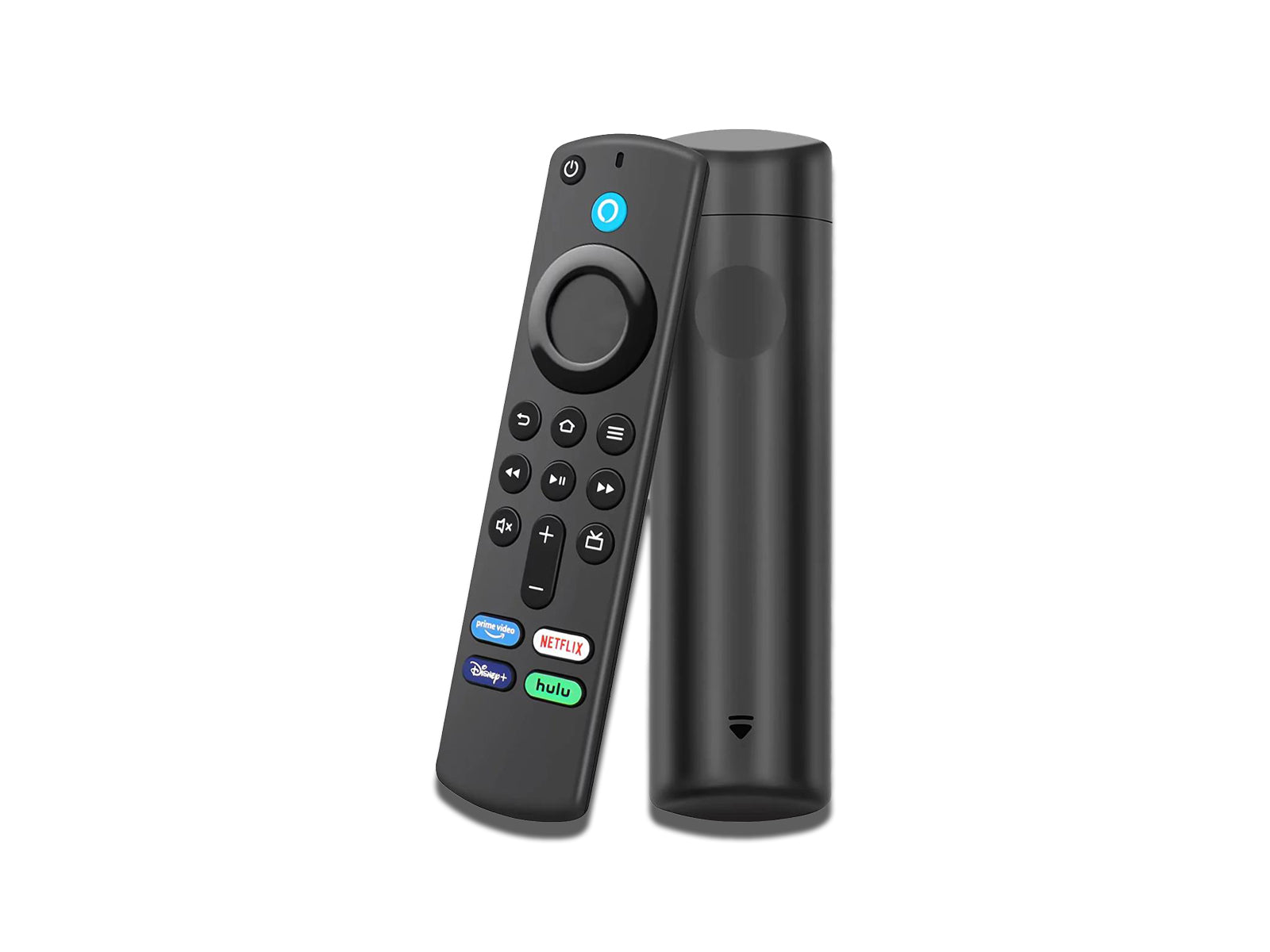 Back and front view image of the amazon fire stick replacement remote control on the white background