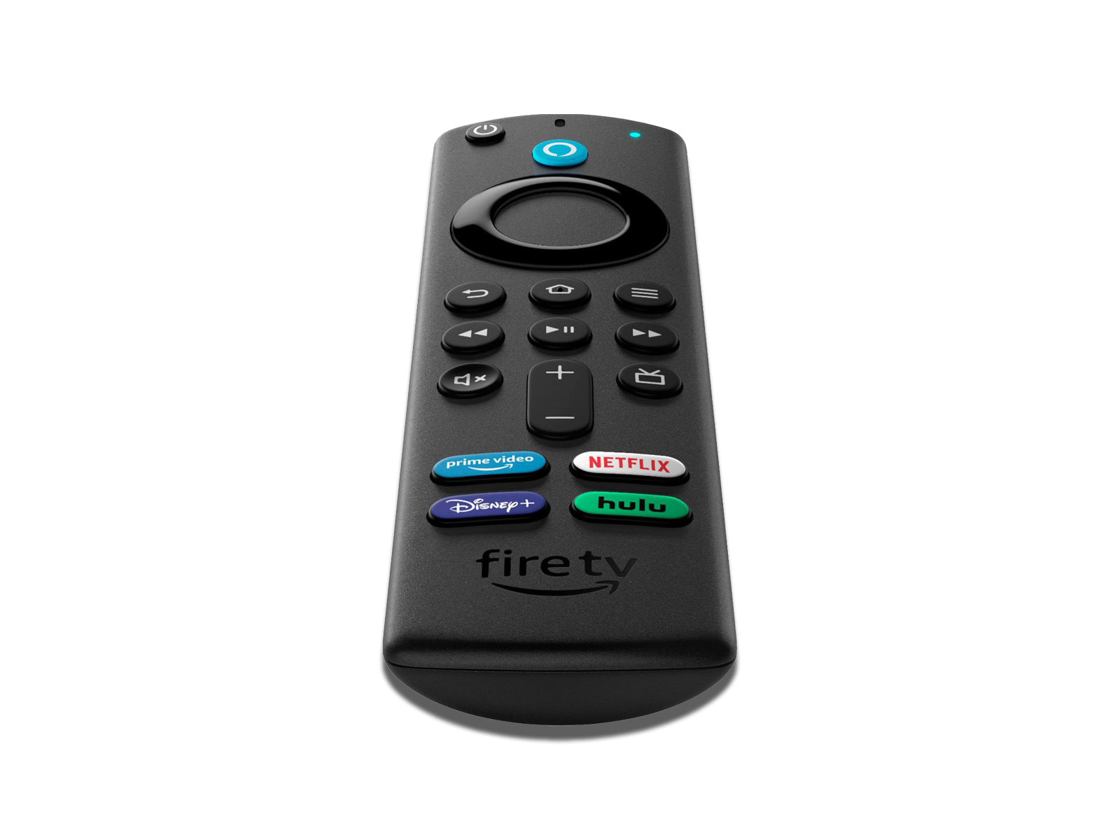 Bottom view of the Amazon Firestick Replacement remote control on the white background