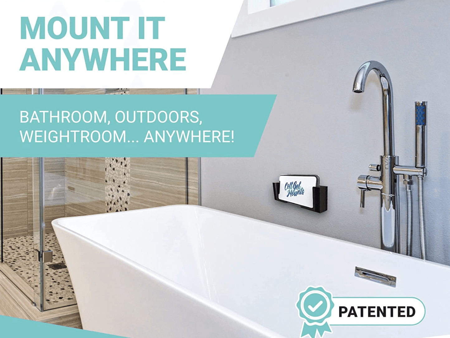 Cell Gel Mounts - Cell Gel Wall Mount Phone Holder Reusable Mount