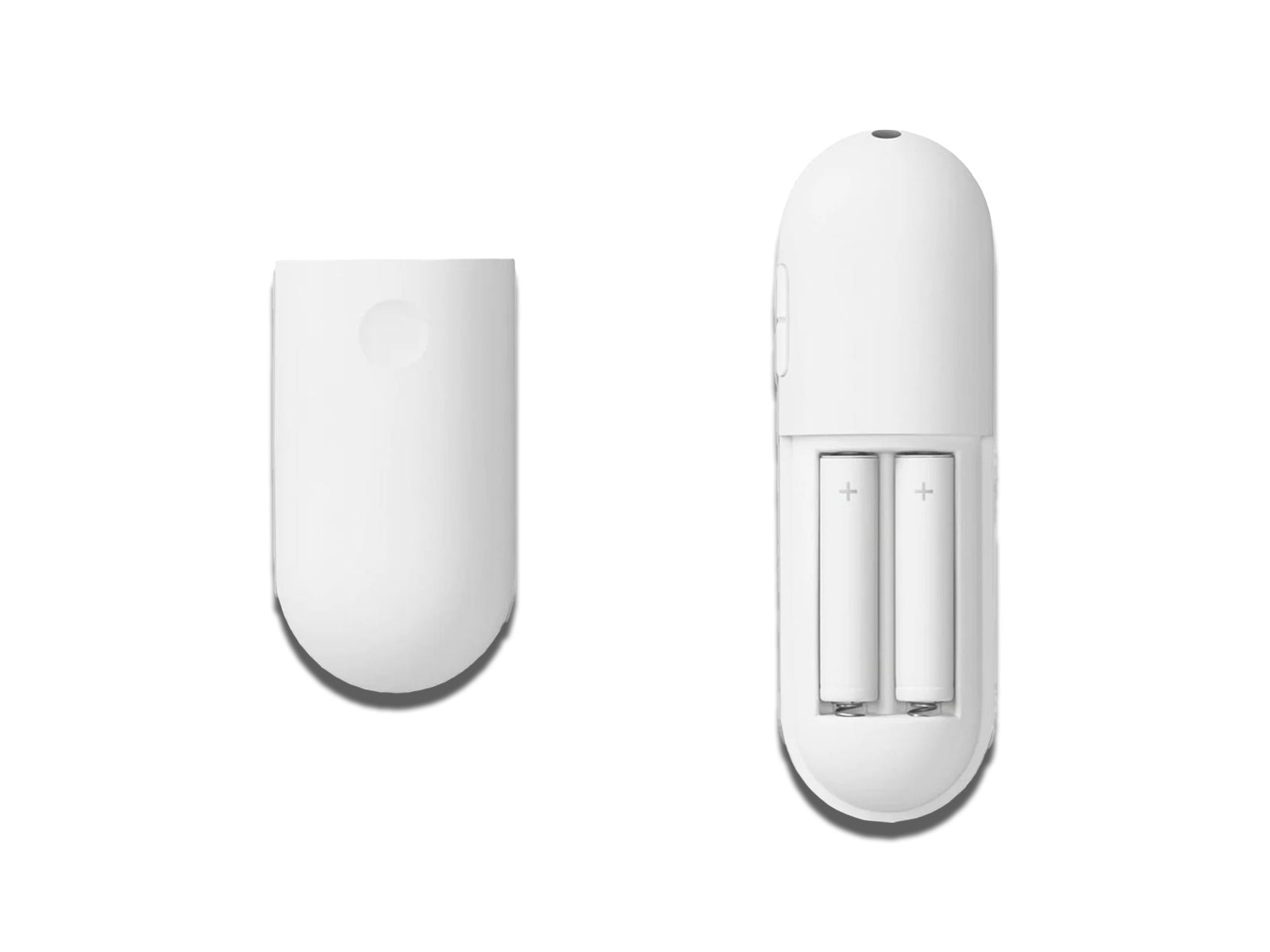 Image of The Remote With Open Battery Tray on The White Background