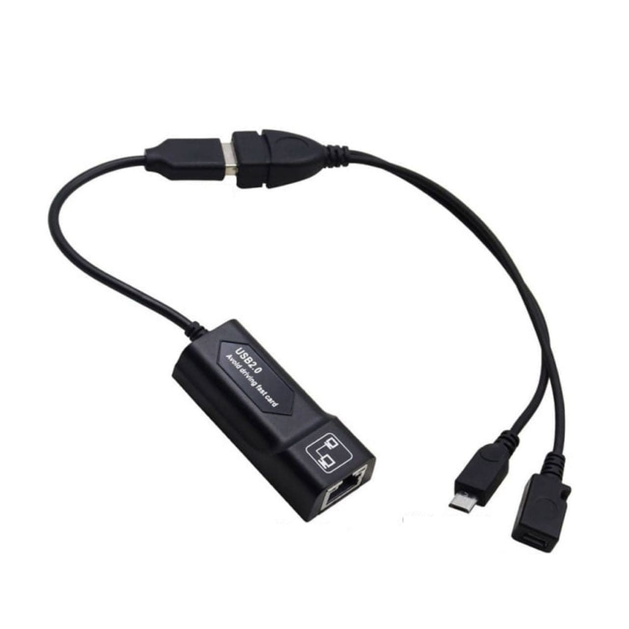 Premium 100 Mbps Ethernet Adapter For Streaming Devices All Parts Connected