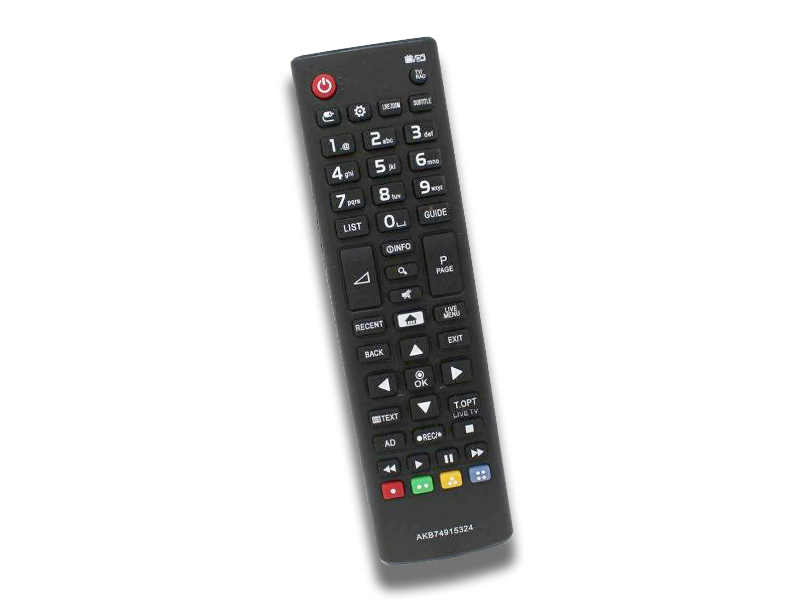 LG Remote Control Front View