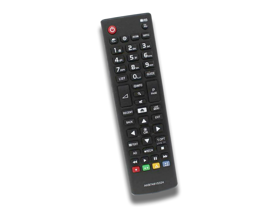 Front view on the Replacement universal LG Remote control on the white background