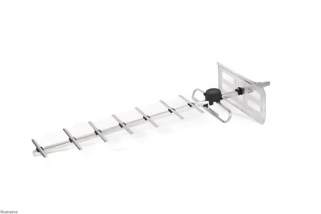Grey Tip UHF TV Aerial Front Angled