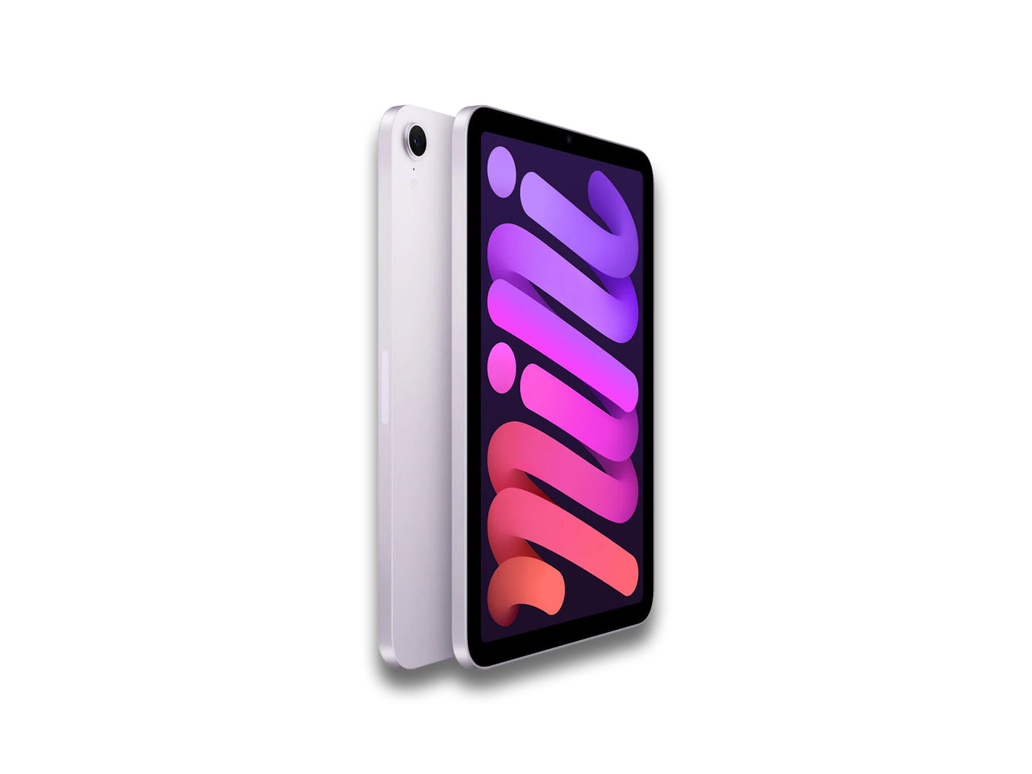 Left side view of a purple iPad mini 7th gen