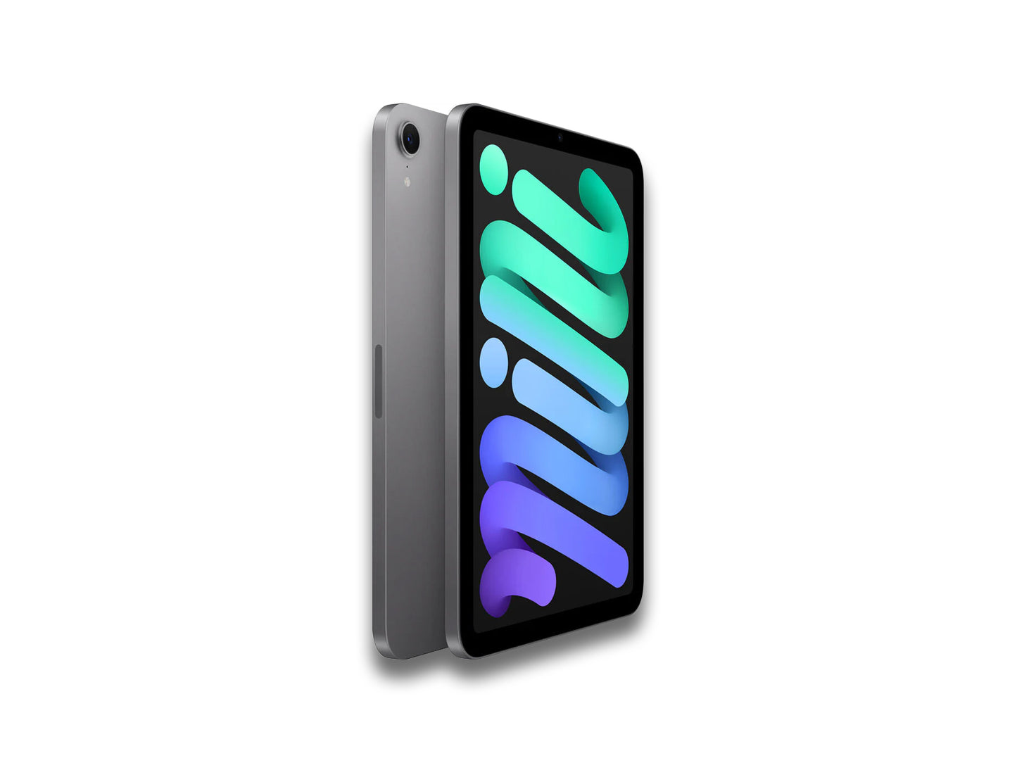 Left side view of a black iPad mini 7th gen