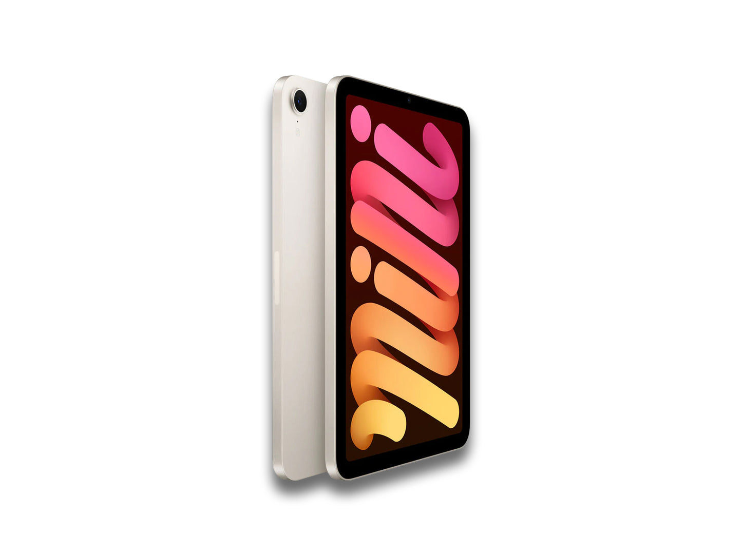 Left side view of a starlight iPad mini 7th gen