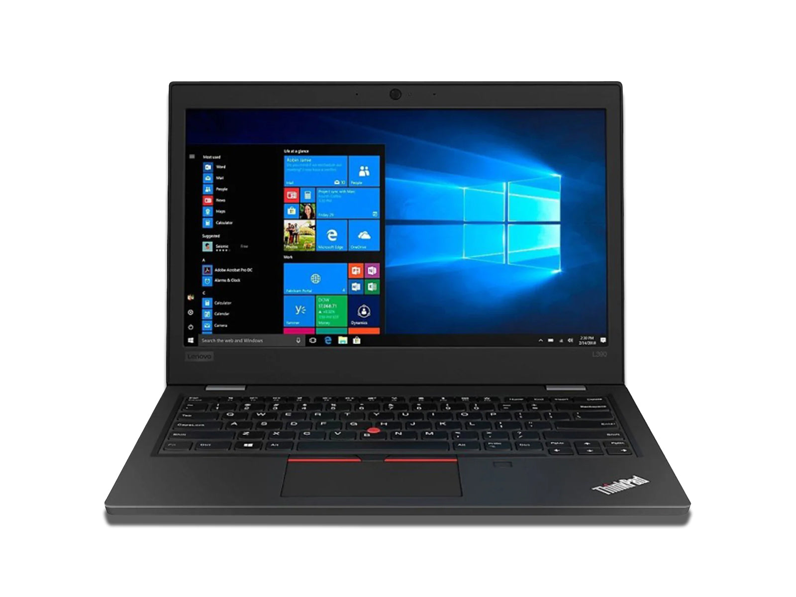 Image showing front of Lenovo L390 Laptop on the white background