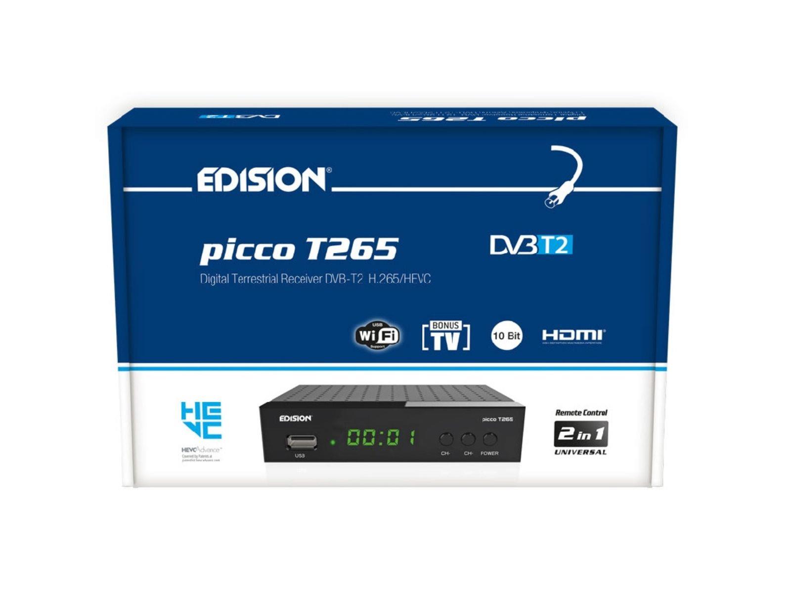 Edision™ Picco T2 DVB-T2 Receiver Front Box
