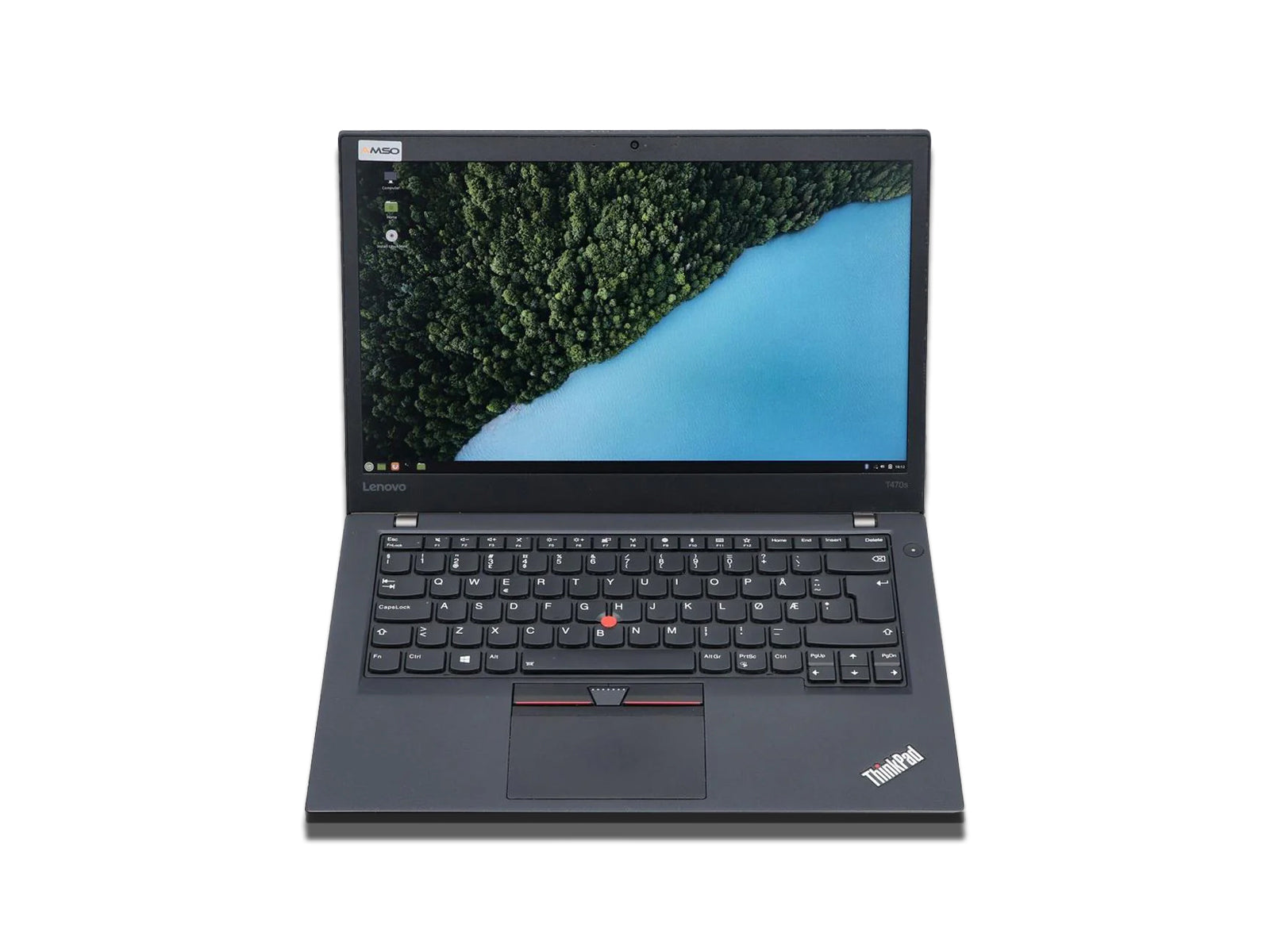 Birdseye View Image of The Lenovo T470s on The White Background