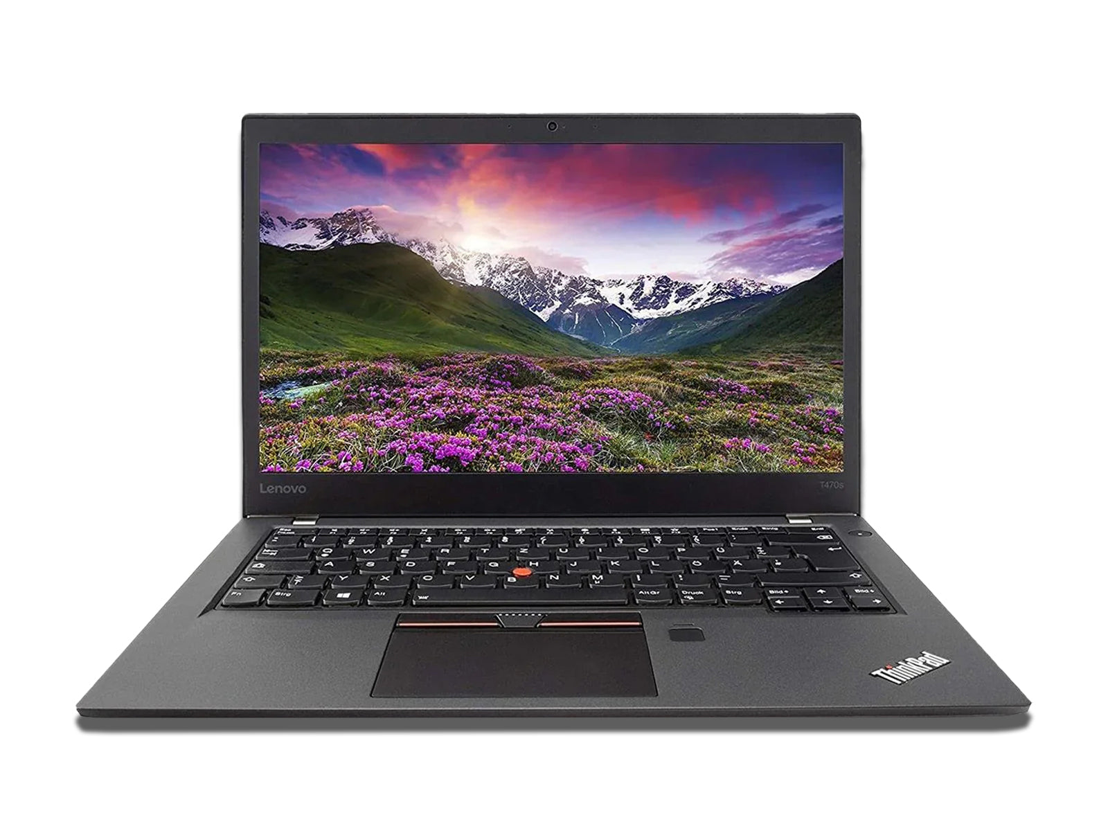 Image of The Lenovo T470s Front View on The White Background
