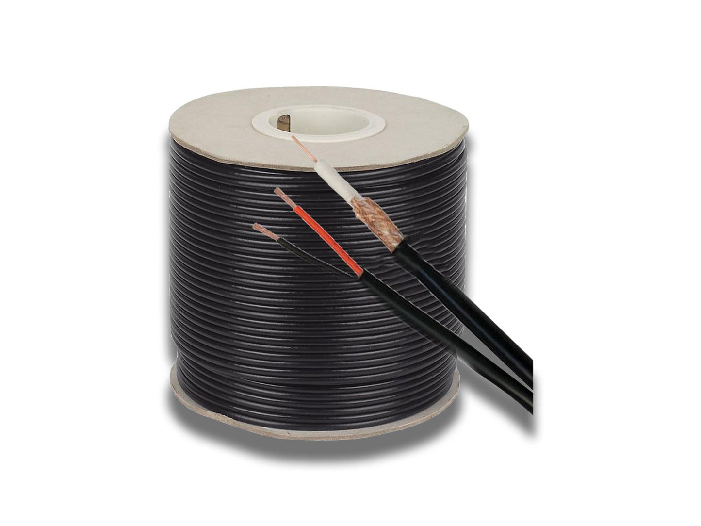 Indoor/Outdoor 100m High Quality RG59 Coaxial Cable with 2 Power Cables