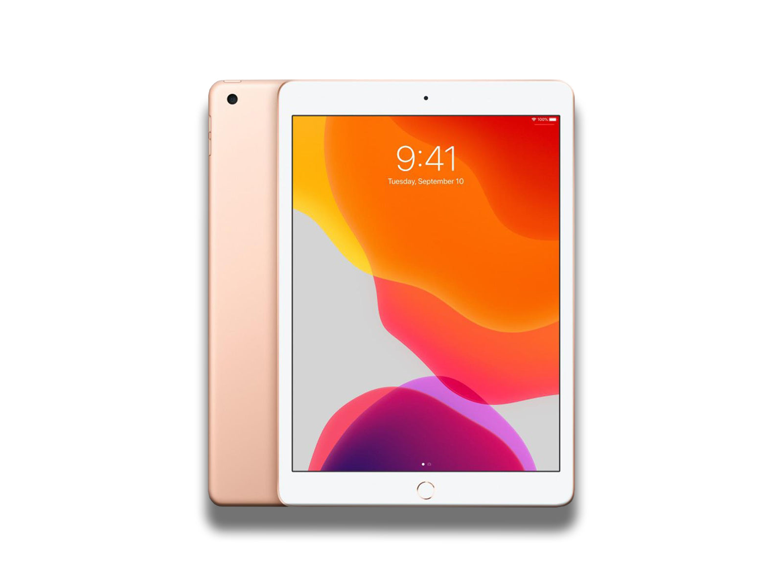 Apple iPad 7th Gen In Gold Front And Back