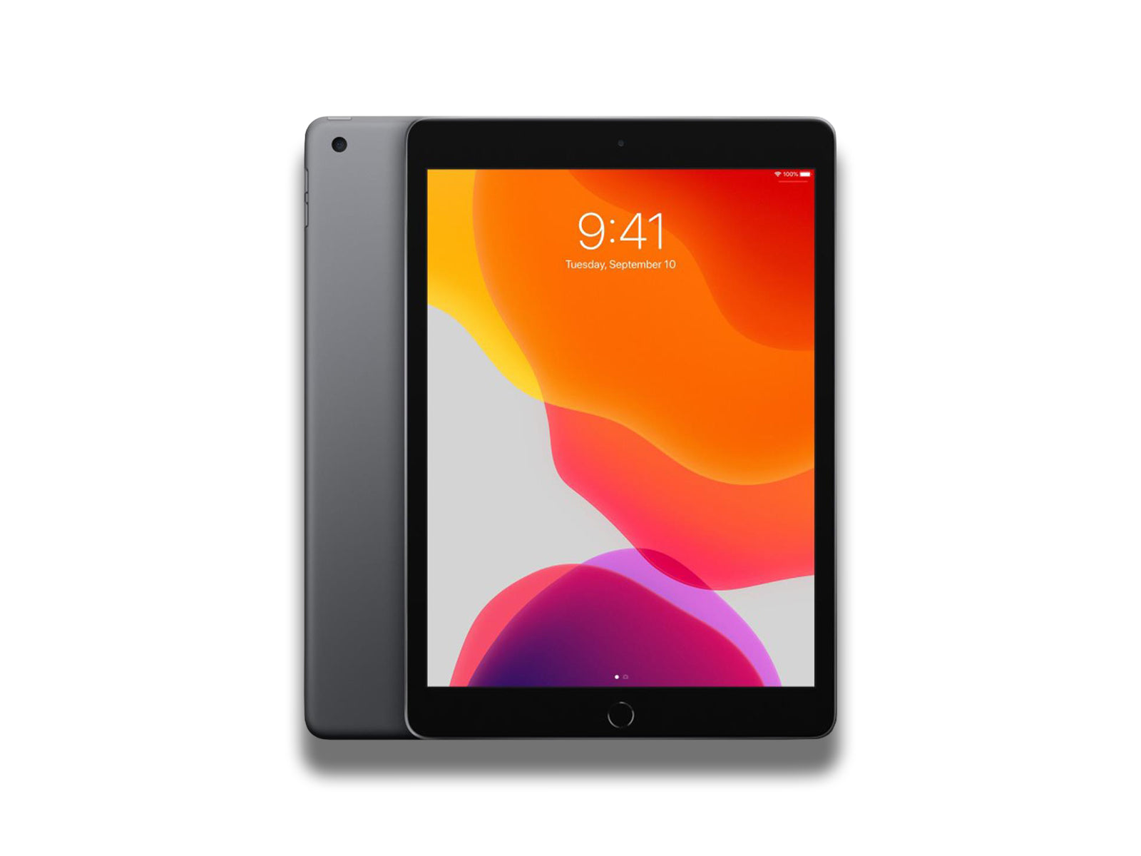 Apple iPad 7th Gen In Space Grey Front And Back