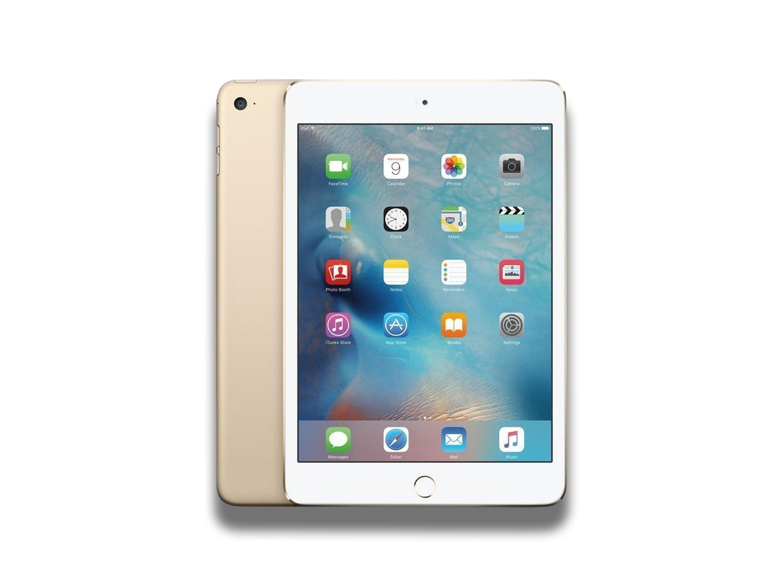 Apple iPad Mini 4th Gen In Gold Front And Back