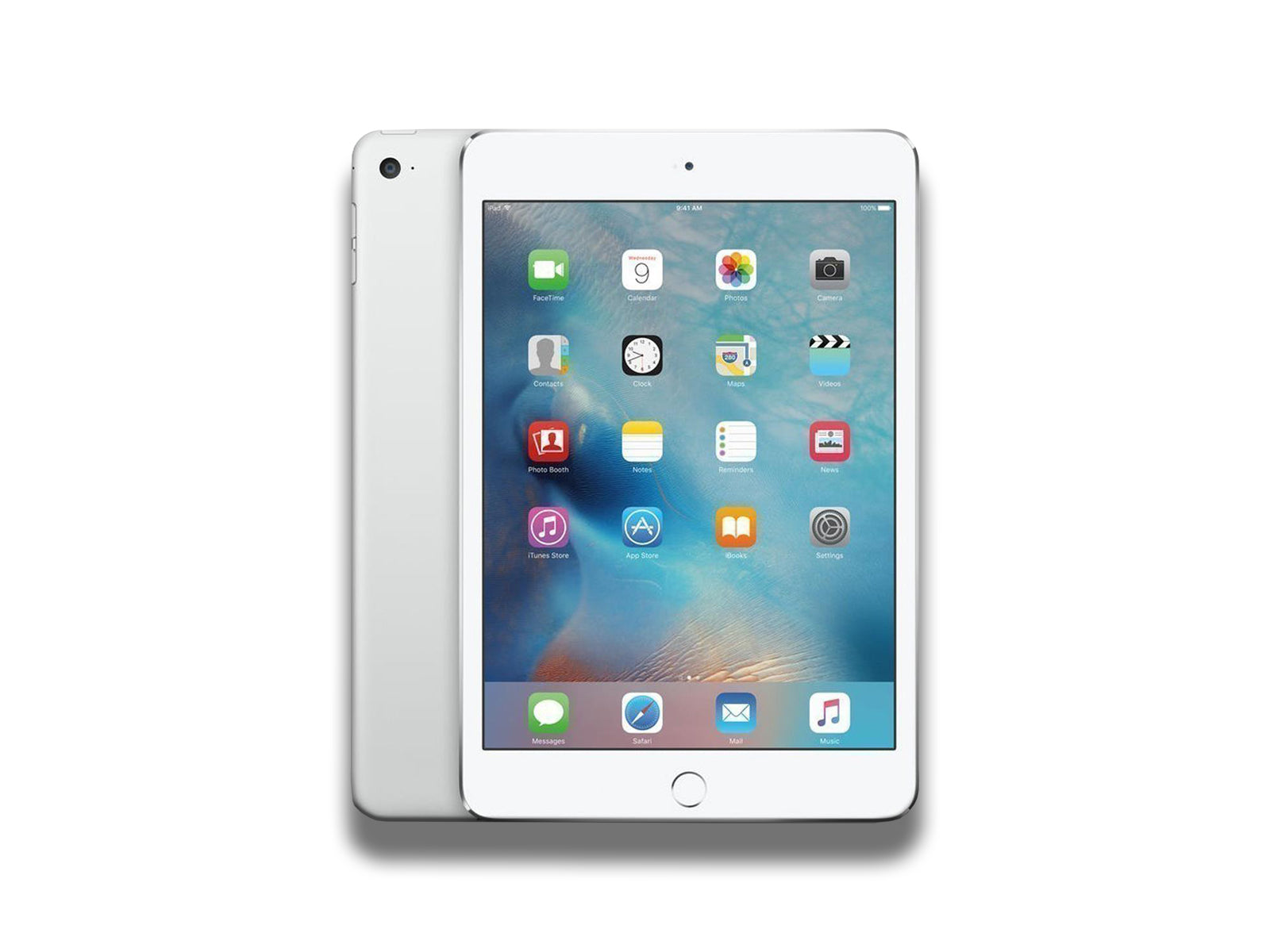 Apple iPad Mini 4th Gen In Silver Front And Back