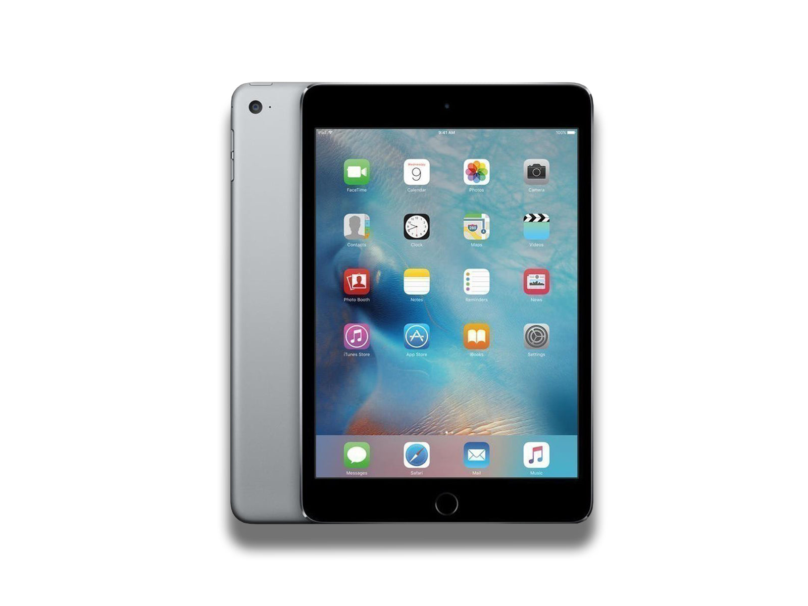 Apple iPad Mini 4th Gen In Space Grey Front And Back