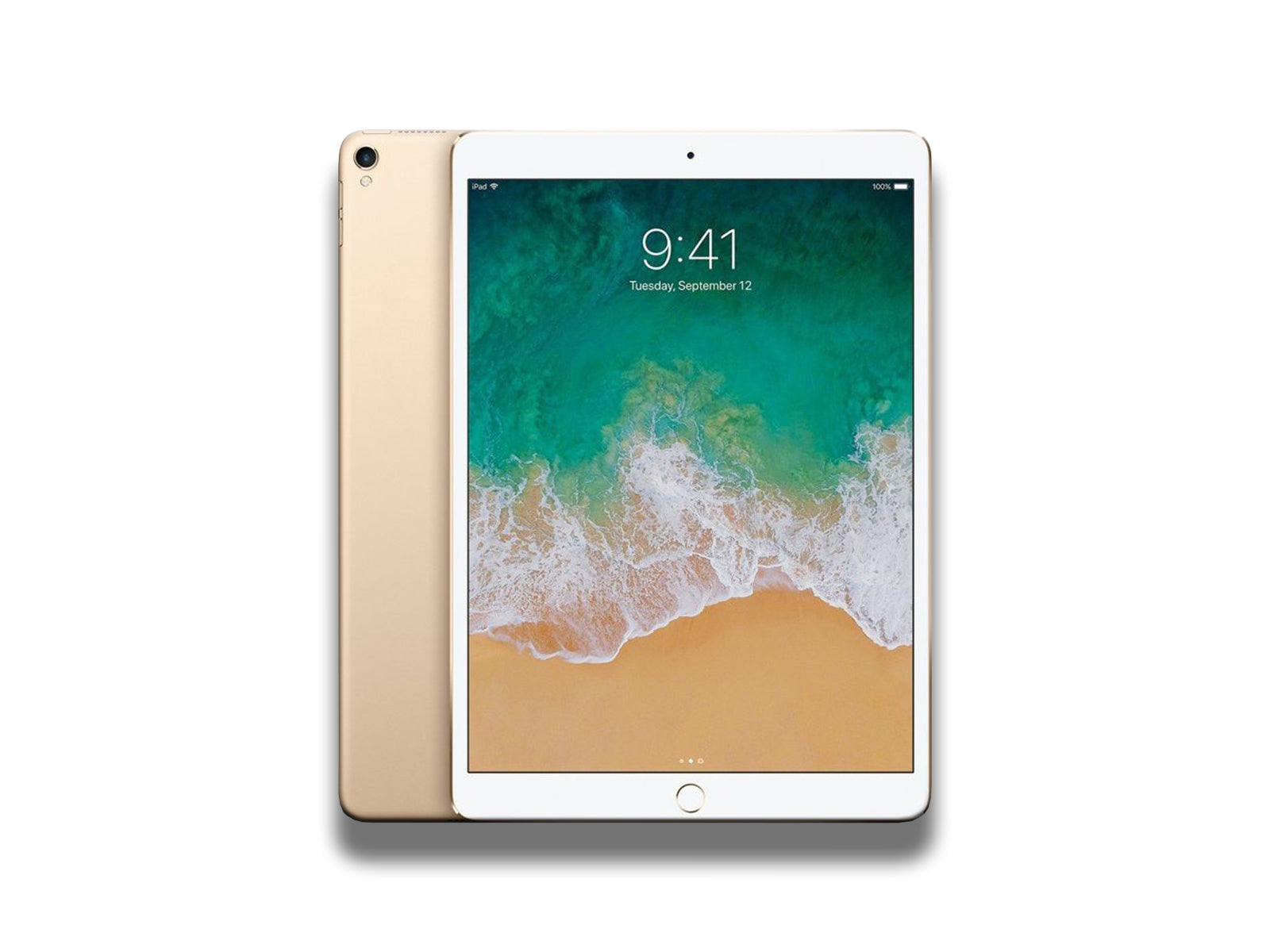 Apple iPad Pro 10.5-inch 2nd Gen In Gold Front And Back