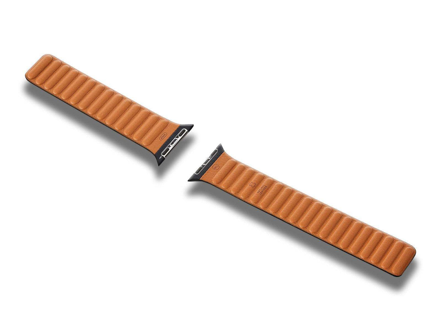 Apple - Apple Watch Strap 41mm Leather Link M/L Midnight