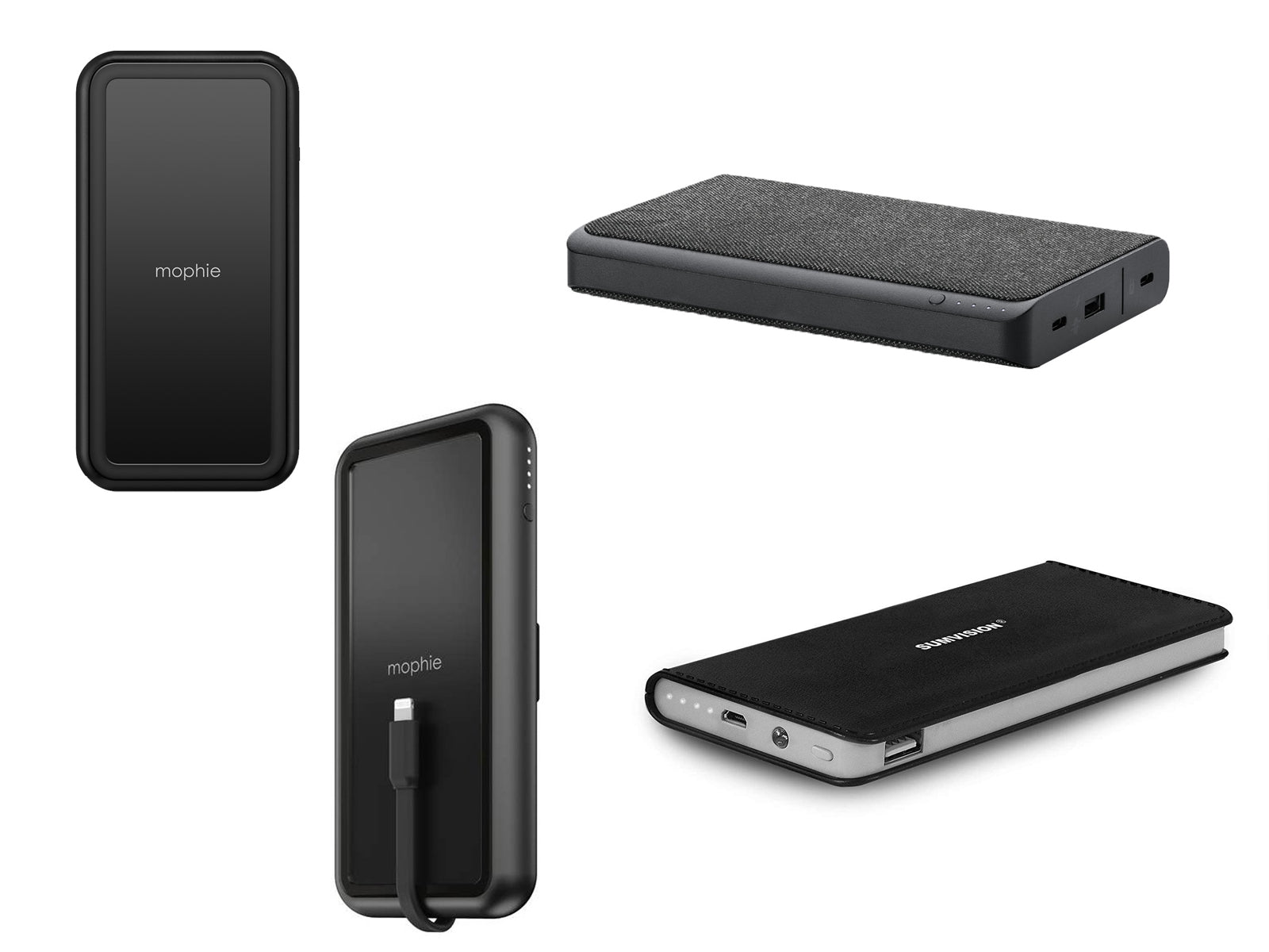 Mophie Wireless Powerstation, Power Bank  Portable Charger for Macbooks, Power Bank for Phones with Lightning Cable, Slim Portable Universal Power Bank
