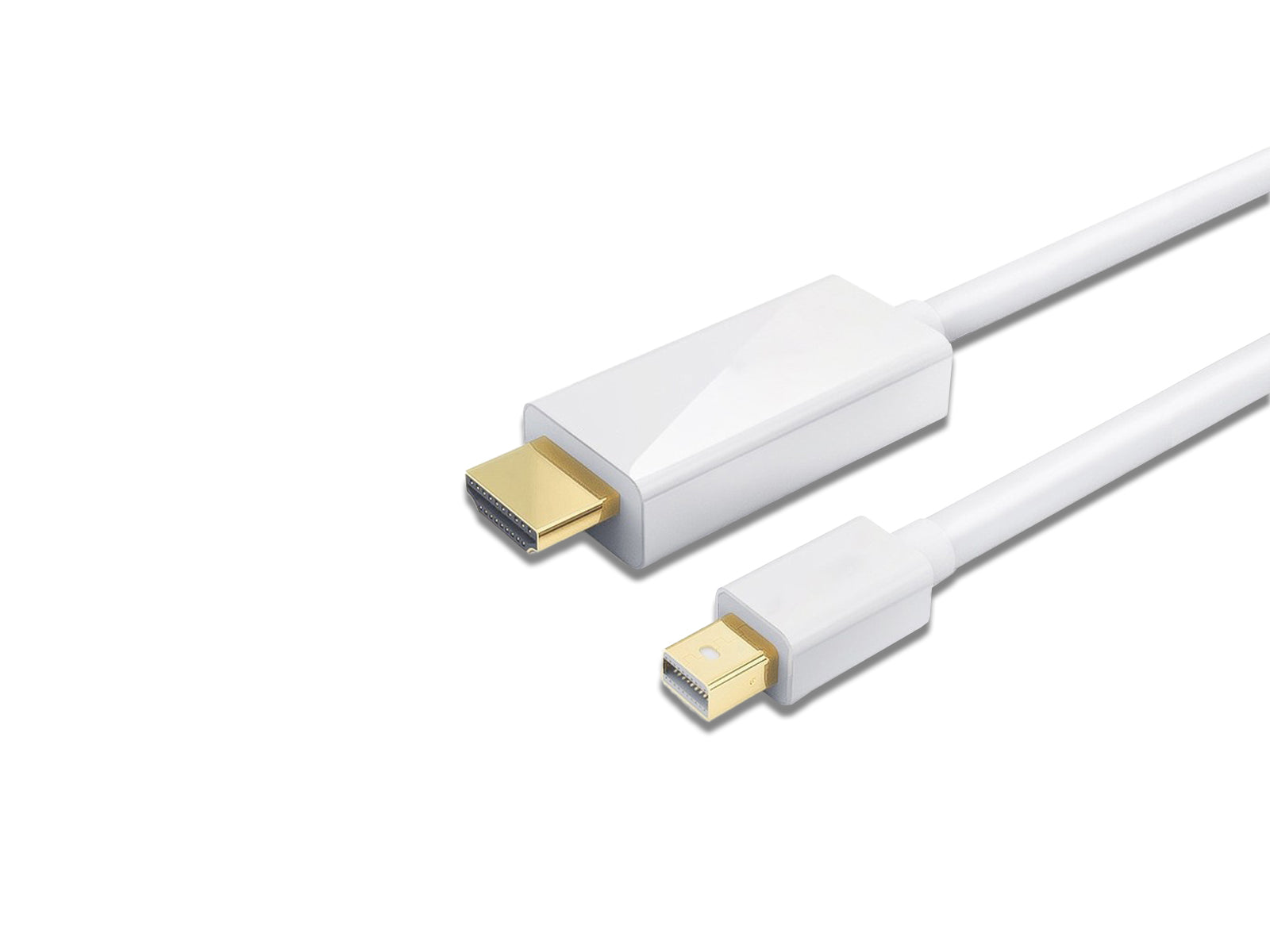 Mini DisplayPort to HDMI Cable Showing Both Connectors