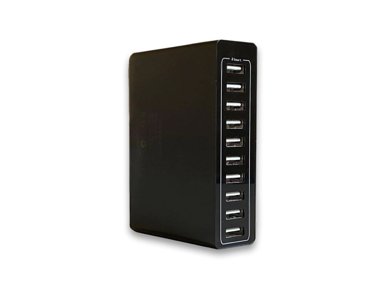 Tekeir 10 Port USB Charging Hub Angled Front View