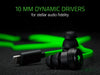 10mm Dynami Drivers for stellar audio fidelity with Razer Hammerhead Lightning In Ear Earphones