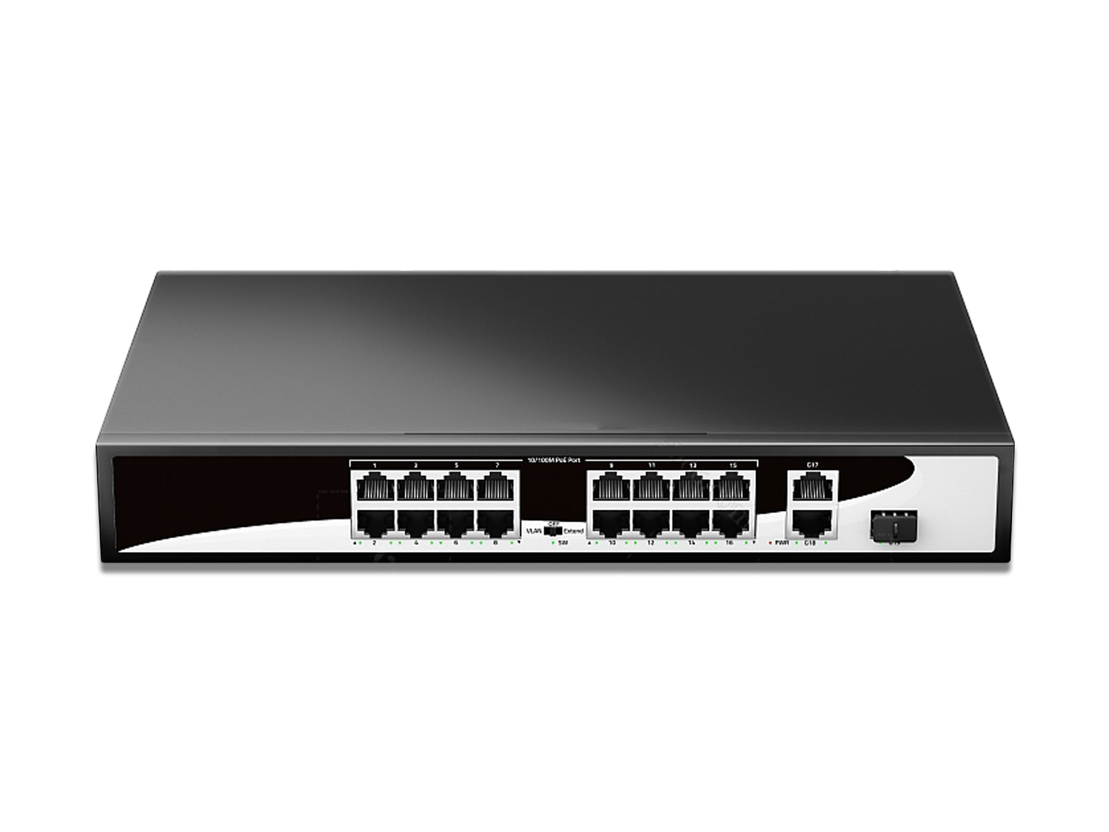 16 Port Network Switch Box Back View