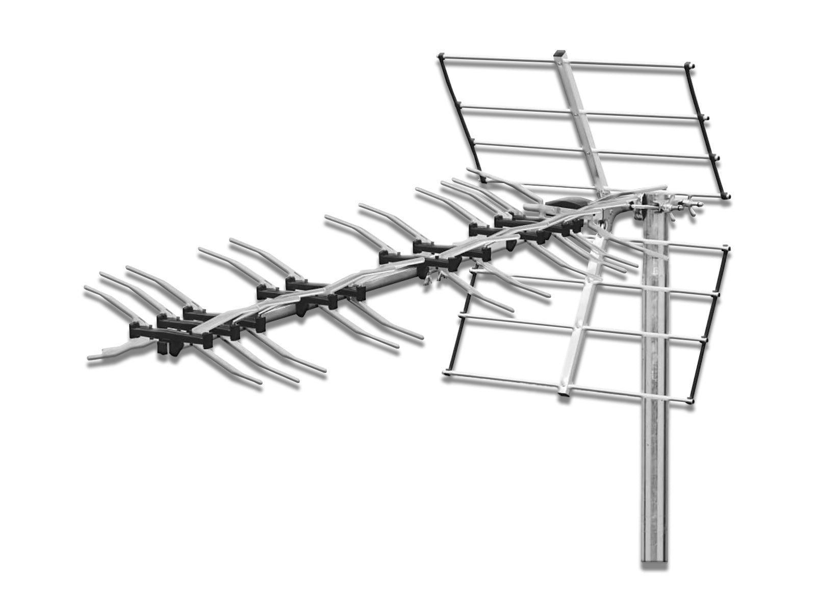 32 Element UHF TV Aerial Front Angled View