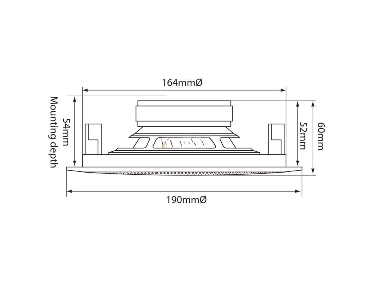 TekEir - Ceiling Speaker 5.25 Inch Drivers Quick Fit Design