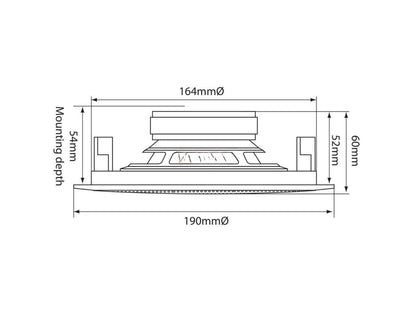 TekEir - Ceiling Speaker 5.25 Inch Drivers Quick Fit Design