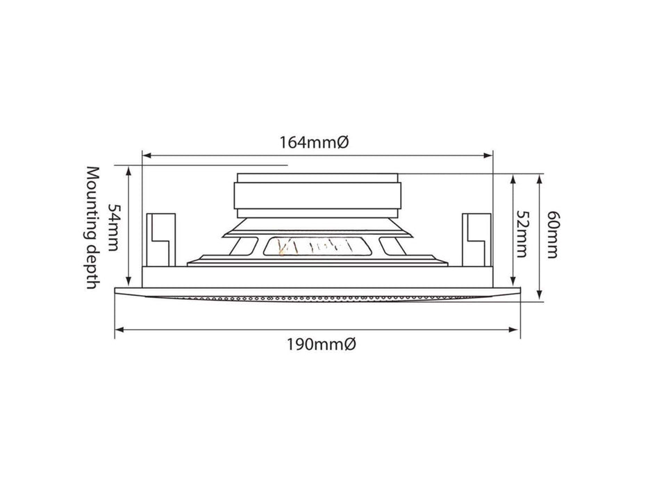 Measurement info for the 35W Wide Range Ceiling Speaker