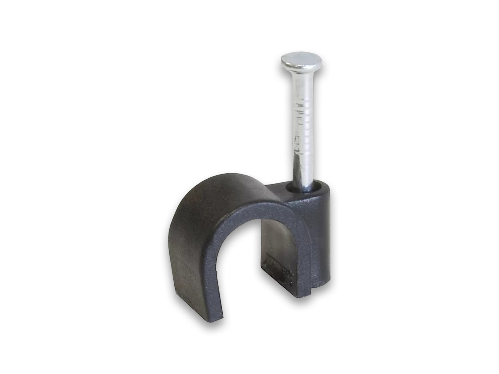 Cable Clips With Nail In Black front View