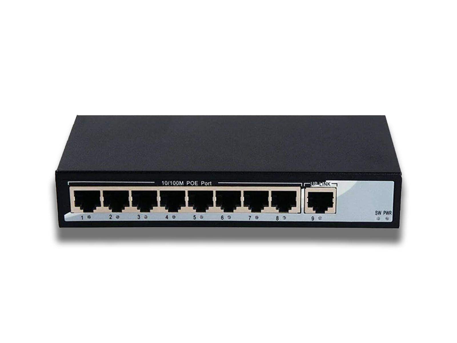 TekEir - 8 Port PoE Network Switch (10/100Mbps, All PoE)
