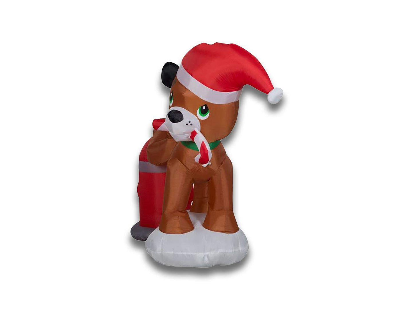 TekEir - Gemmy Airblown Inflatable Dog with Fire Hydrant | 3 Ft Christmas Yard Decoration