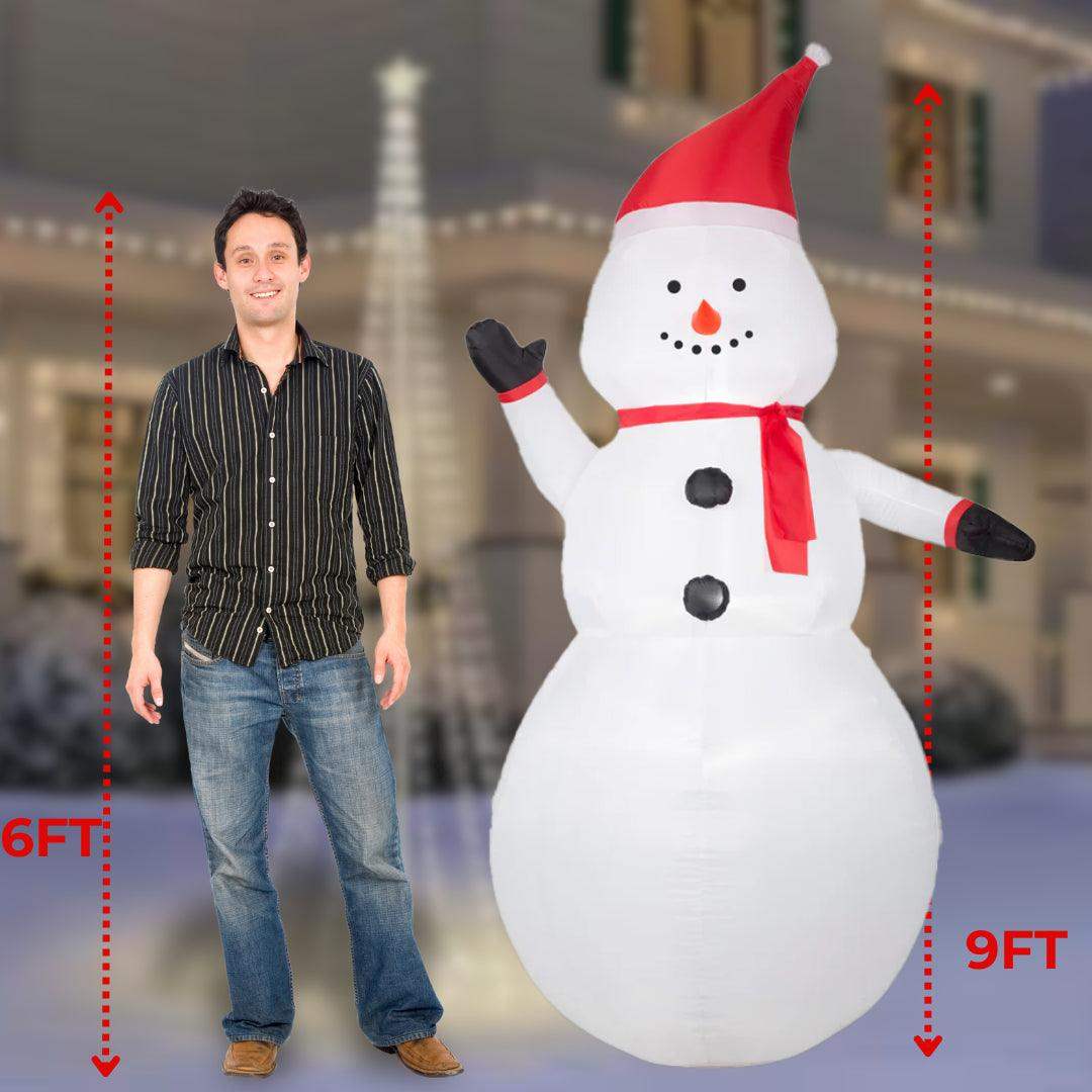 TekEir - Gemmy Airblown Inflatable Snowman OPP | 7 Ft Christmas Yard Decoration with LED