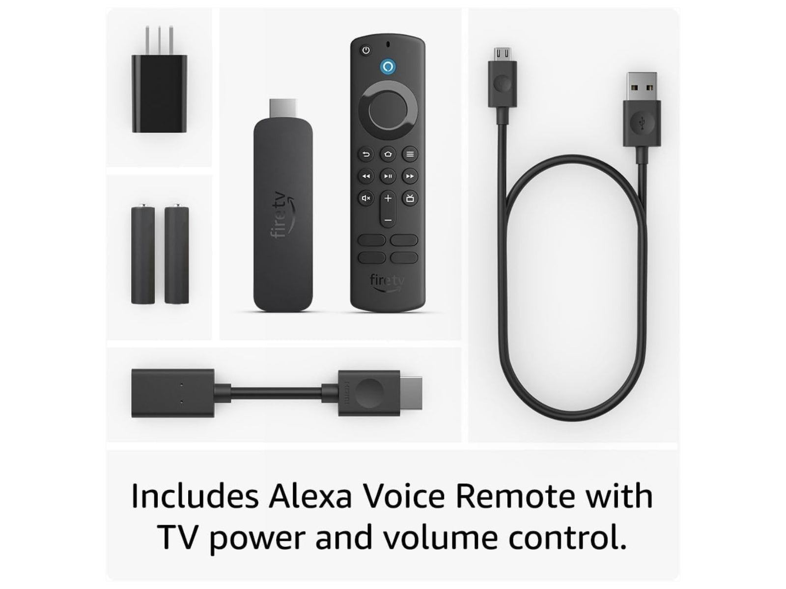 All items included with the Amazon Fire TV Stick 4K 2023