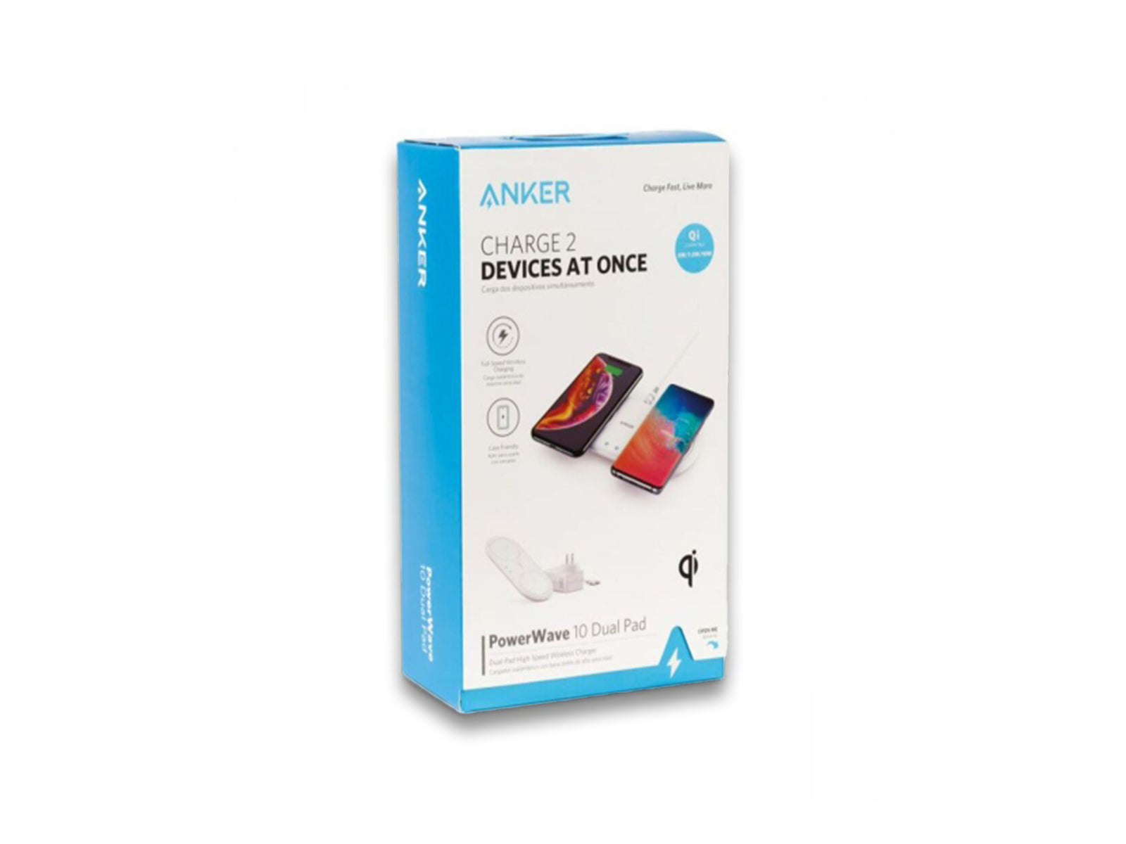 PowerWave Wireless Phone Charger Dual Pad Box