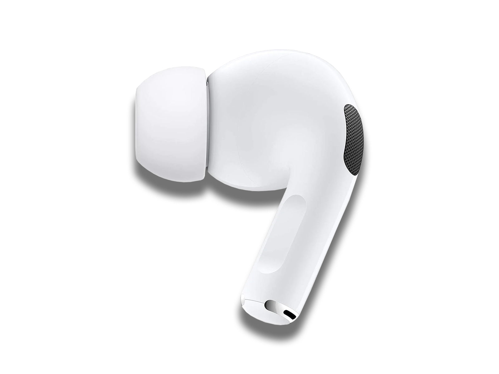 Image shows a single AirPod Pro on a white background