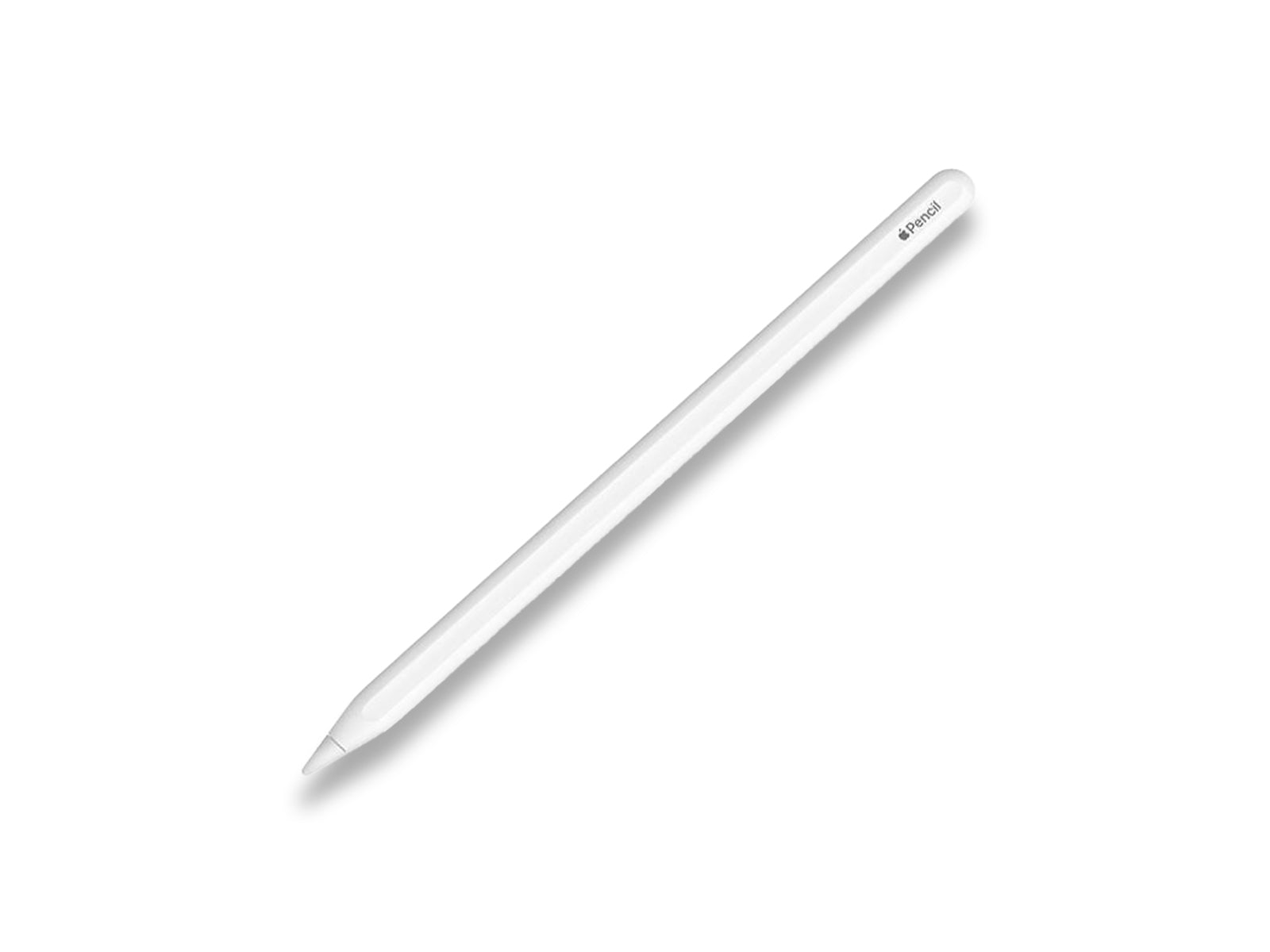 Image shows 2nd gen apple pencil front view angled on white background