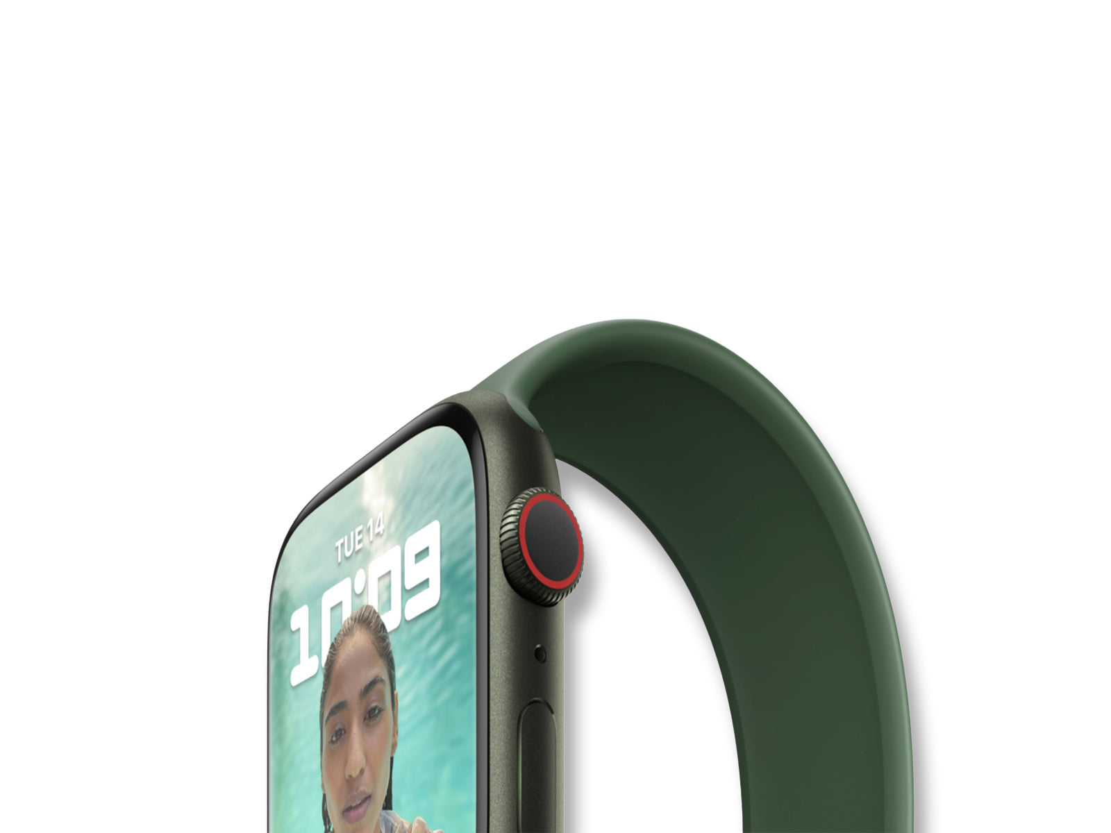 Apple Watch Series 7 Clover Green Top View