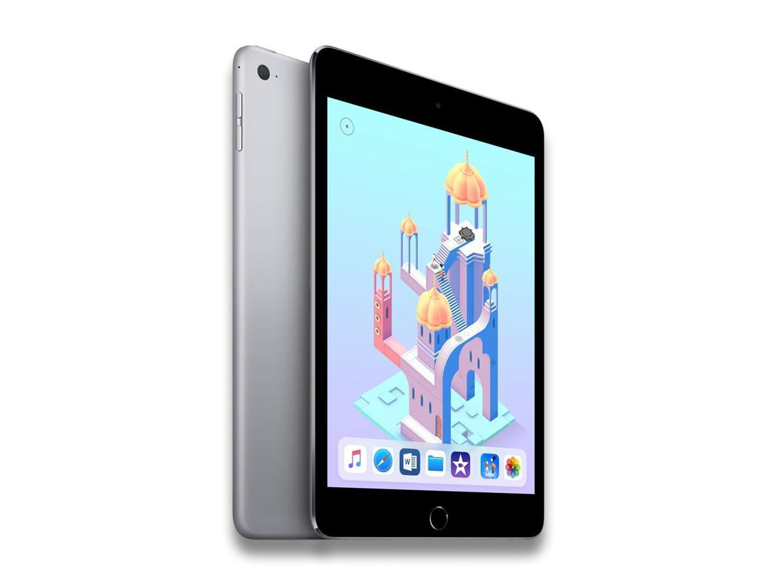 Apple iPad Mini 4th Gen In Colour Space Grey Front And Back