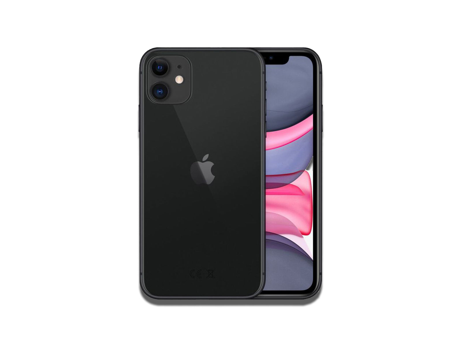Apple iPhone 11 Black on the white background