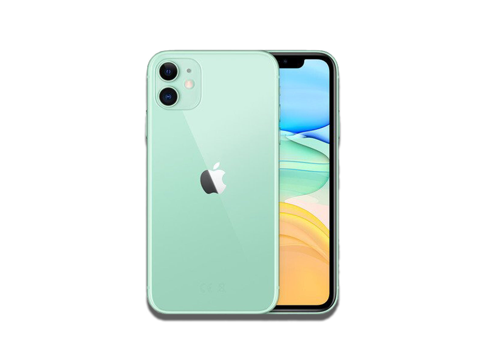 Apple iPhone 11 Green on the white background