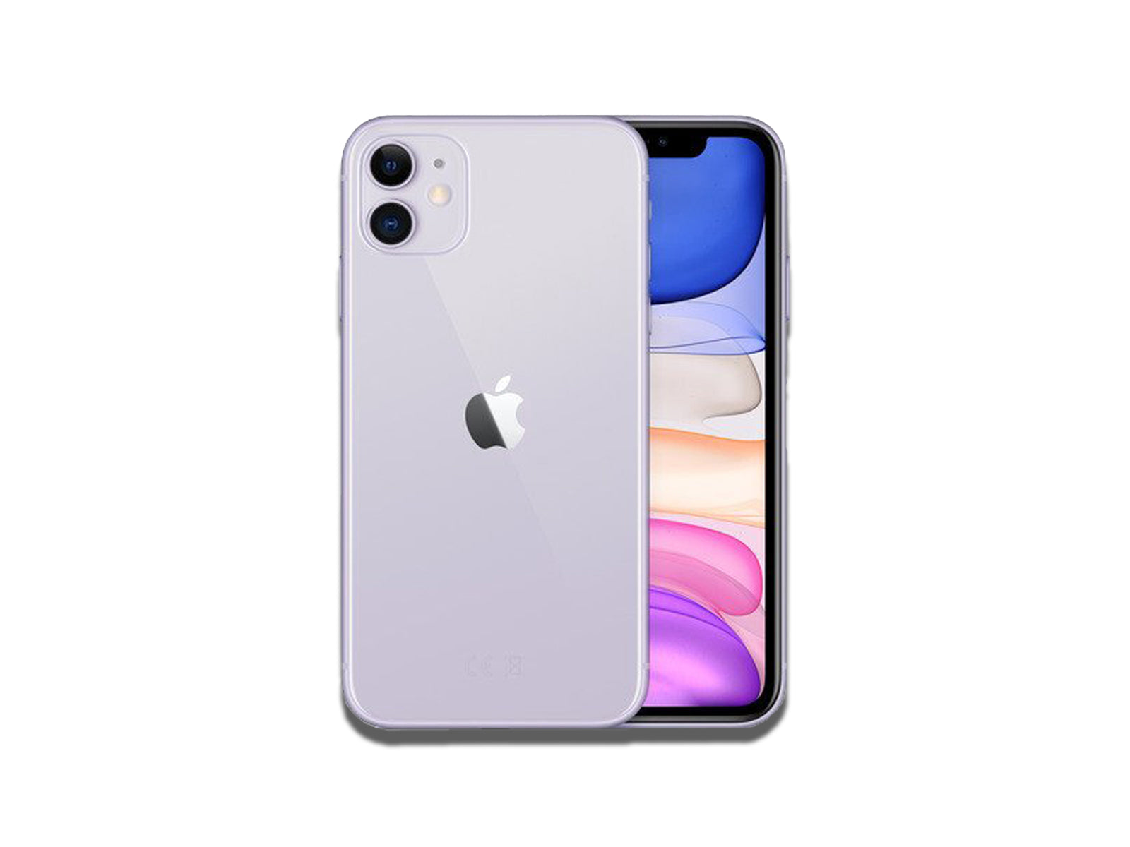 Apple iPhone 11 Purple on the white background