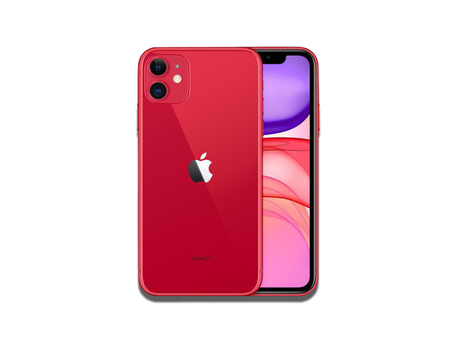 Apple iPhone 11 Red on the white background