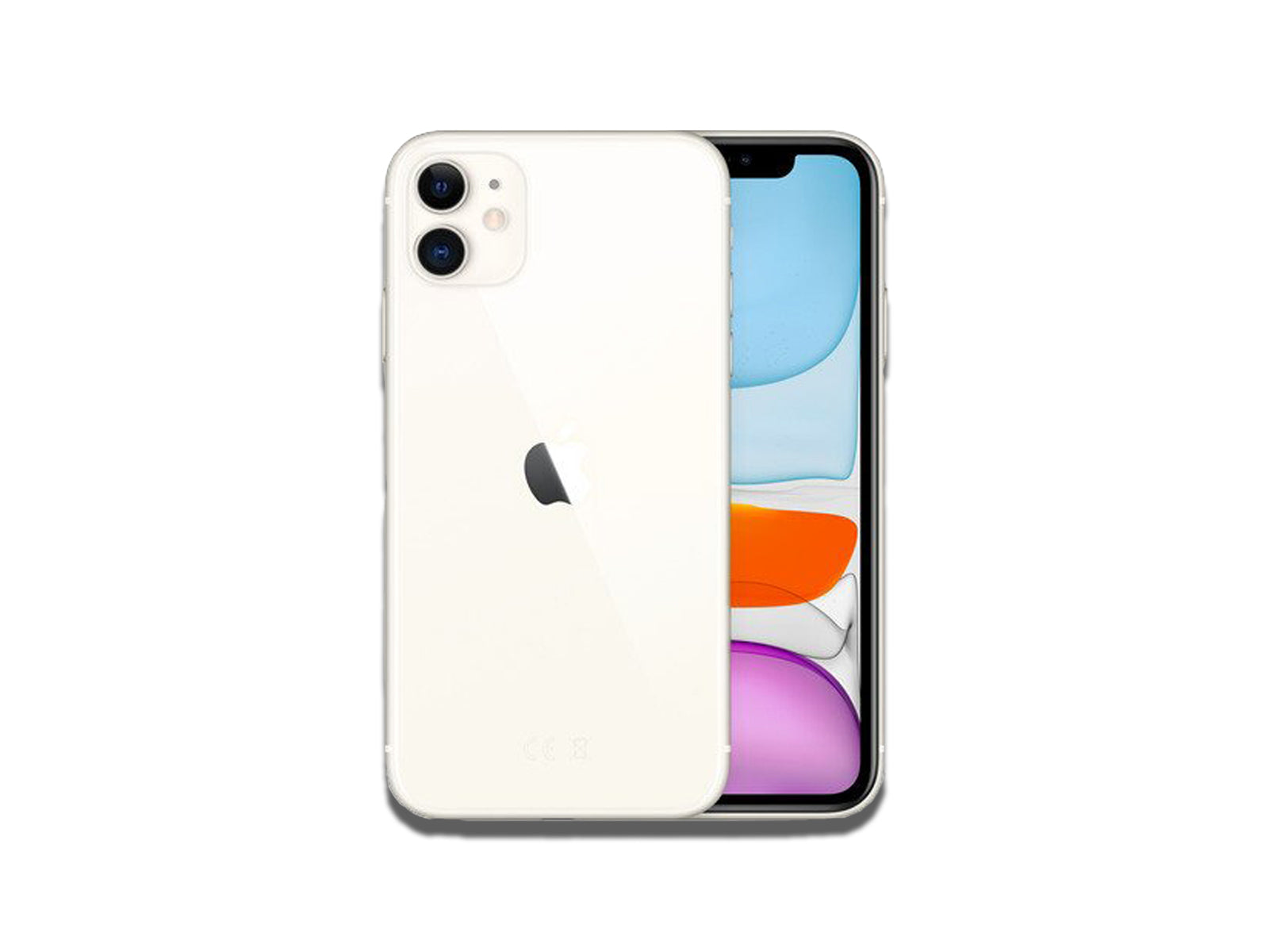 Apple iPhone 11 White on the white background