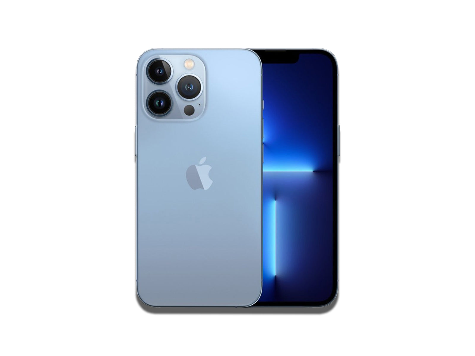 Image of the Apple iPhone 13 Pro Sierra Blue on the white background