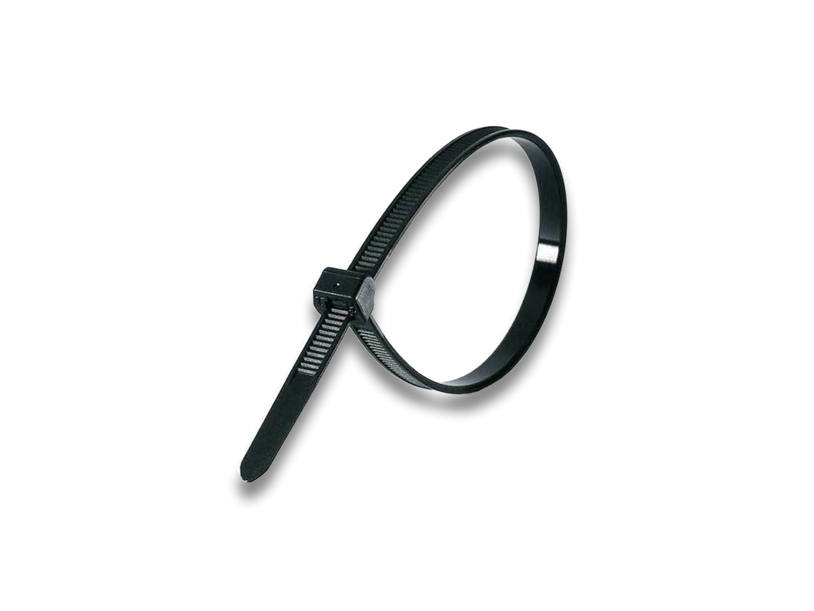 Black 370mm x 4.8mm Cable Ties Looped